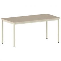 Table Carélie 160 X 80 Cm Fixe T6 Strat Érable Beige 1013