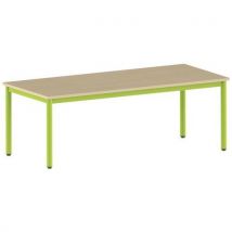Table Carélie 180 X 80 Fixe T4 Strat Hêtre Miel- Vert 1864