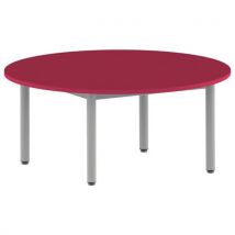 Table Carélie Ronde Ø 120 Cm Fixe T2 Strat Cerise Gris