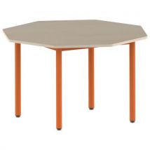 Table Carélie Octog. Ø 120 Fixe T6 Strat Érable Papaye 2011