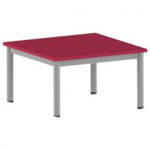 Table Carélie 80 X 80 Cm Mobile T1 Strat Cerise Gris