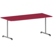 Table Bandana 180 X 80 Cm Fixe T6 Strat Cerise Gris