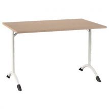 Table Sara 120 X 80 Cm Fixe T6 Strat Dl Érable Blanc 9016