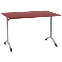 Table Sara 120 X 80 Cm Fixe T6 Strat Dl Cerise Gris