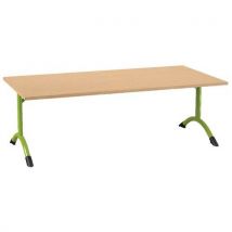 Table Sara 160 X 80 Fixe T2 Strat Dl Hêtre Miel- Vert 1864