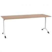 Table Sara 200 X 80 Cm Fixe T6 Strat Dl Érable Blanc 9016