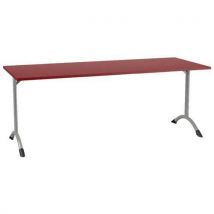 Table Sara 200 X 80 Cm Fixe T6 Strat Dl Cerise Gris