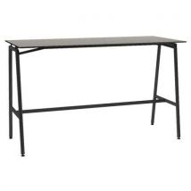 Mange-debout Ella 180x80cm Compact Dl Blanc Craie Noir