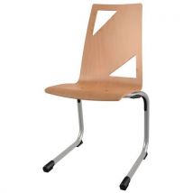 Chaise Sofia Ast - T6 Coque Moda Bois Naturel - Gris 9006