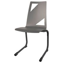 Chaise Galla Ast - T6 Coque Moda Bois Gris - Alu Noir Sablé