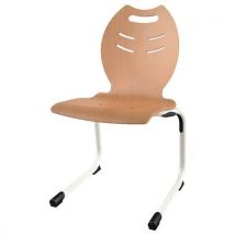 Chaise Galla Ast T5 Coque Anory Bois Naturel Alu Blanc 9016