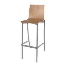 Tabouret Best 4 Pieds Ht 80 Cm Coque Bois Naturel Gris