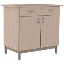 Mobidecor - Buffet Arcus 2 portes 2 tiroirs chêne hongrie - 98.5x90.5x55cm - Éco-responsable, PEFC