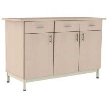 Buffet Arcus 3 Portes 3 Tiroirs Érable - Beige 1013