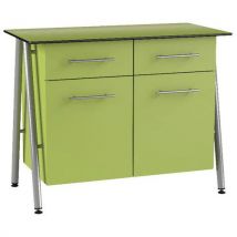 Buffet Ella 2 P 2 T Plateau Strat Compact Vert Anis Gris