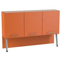 Vaisselier Ella 3 Portes Orange - Gris 9006