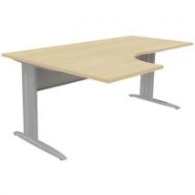 Plan Compact 180x80x120 Cm Retour Gauche Gris/chêne Clair