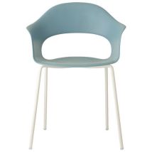 S-CAB - Lot de 4 fauteuils Lady B bleu clair - Polyéthylène - Usage Collectivité - Empilable