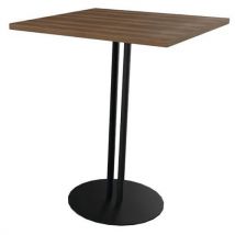 Table Roxane Piètement 2 Tubes 60 X 60 Chêne Colorado/noir