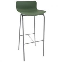 Tabouret Haut Popp Coque Amande - Piètement Gris