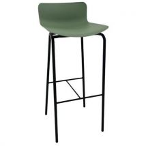 Tabouret Haut Popp Coque Amande - Piètement Noir