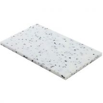Planche À Découper En Pehd Marbré Blanc/noir - 50x30x2 Cm