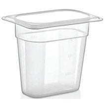 Bac Gastronorme Polypropylène GN 1/9 Transparent 15cm - Usage Alimentaire