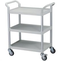 Chariot Aluminium Gris Clair 3 Plateaux 800 X 480 X 1000 Mm