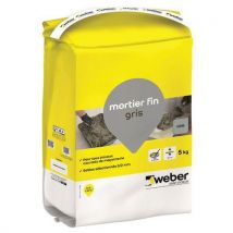 Mortier Fin Pour Maçonnerie Courante - Weber Gris 5 Kg