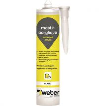 Mastic Multi Usages Acrylique - Weberseal Blanc 300 Ml