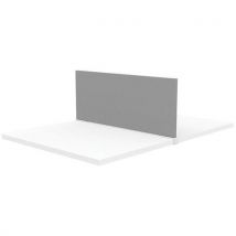 Ecran De Séparation P.80cm Tissu Gris + Pinces Blanches