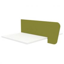 Ecran De Séparation P.109cm Tissu Vert + Pinces Blanches