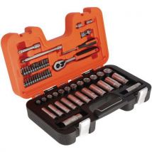 Jeu Douilles Longues 1/4 + 3/8 6 Pans Et Cliquet