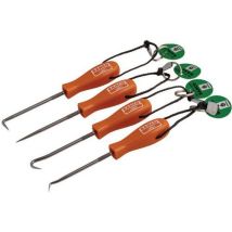 Bahco - Poinçons et Crochets Miniatures Lanières Kevlar - Set de 4 Pièces - Acier 17mm - Idéal pour Travaux Précis