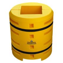 AE&T - Amortisseur de colonne Sentry Jaune - ø 960 mm - Pour pilier 450x450 mm - Polyéthylène résistant