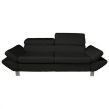 Canapé Vérona 3 Places Enduit Pvc Noir