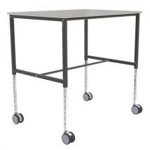 Pupitre D'atelier Roulant Ht Régl. 80x114x72 Gris/gris Foncé