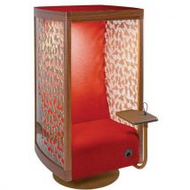 Fauteuil Acoustique Pergola Noyer / Rouge