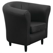 Fauteuil Marta Enduit Pvc Noir