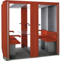 Cabine Acoustique Silence Box 4 Places Rouge