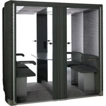 Cabine Acoustique Silence Box 4 Places Noir