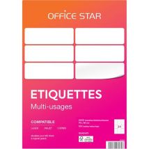 Lot de 2400 - Étiquette Blanche Multi Usage - 70 X 36 Mm