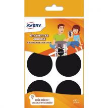 Lot de 600 - Étiquette Ronde Ardoise Noire - Ø48 Mm