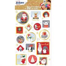Lot de 960 - Sticker De Noël - Motif Lutin Et Père Noël