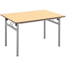 Table Pliante 4 Pieds 140 X 80 Cm T6 Strat Abs Hêtre 350/alu