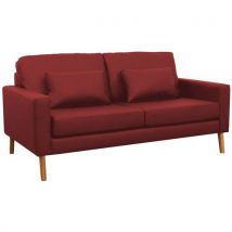 Canapé 2 Places Stockolm Pvc Non Feu Lie-de-vin