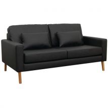 Canapé 2 Places Stockolm Pvc Non Feu Noir