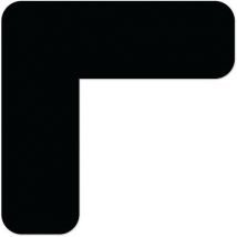 Adhésif Angle Arrondi Leanstripe-noir- 15x15x5cm-200 Pièces