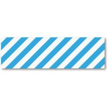 Ergomat - Adhésif marquage au sol tiret carré LeanStripe - Bleu/Blanc 20x80cm - Lot de 2 pièces - Vinyle durable pour Lean Management