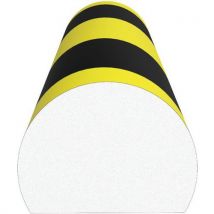 Amortisseur Arrondi-noir/jaune-4x3x120cm-2 Pièces